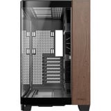 Antec C8 Curve Wood midi tower behuizing Zwart/houtkleur | 2x USB-A | 1x USB-C | Tempered Glass