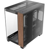 Antec C8 Curve Wood midi tower behuizing Zwart/houtkleur | 2x USB-A | 1x USB-C | Tempered Glass