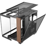 Antec C8 Curve Wood midi tower behuizing Zwart/houtkleur | 2x USB-A | 1x USB-C | Tempered Glass