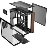 Antec C8 Curve Wood midi tower behuizing Zwart/houtkleur | 2x USB-A | 1x USB-C | Tempered Glass