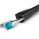 Digitus Flexibele kabelgoot met klittenbandsluiting kabelslang Zwart, 2 m