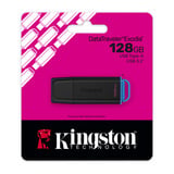 Kingston DataTraveler Exodia 128 GB usb-stick Zwart/blauw, USB-A 3.2 Gen 1 (5 Gbit/s)