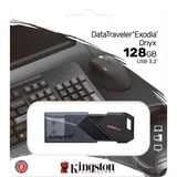 Kingston DataTraveler Exodia Onyx 128 GB usb-stick Zwart/zwart, DTXON/128GB, USB-A 3.2 Gen 1