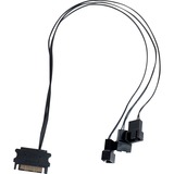 Lian Li UNI FAN SL120 Wireless Reverse Blade RGB case fans Zwart, 3 stuks, 120 x 124.5 x 28 mm, PWM