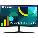 Samsung Essential S3 S36GD 24" curved monitor Zwart, HDMI, VGA, USB-A