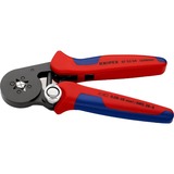 KNIPEX Zelfinstellende krimptang voor adereindhulzen 97 53 04 SB Rood/blauw, met zij-invoering