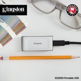 Kingston XS2000 Portable, 4 TB externe SSD Zilver/zwart, SXS2000/2000G, USB-C 3.2 (20 Gbit/s)