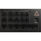 MSI MEG Ai1300P PCIE5, 1300 Watt voeding  Zwart, 8x PCIe, 1x 12VHPWR, Kabelmanagement