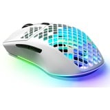 SteelSeries Aerox 3 Wireless - Snow gaming muis Wit, 18.000 dpi, RGB leds