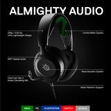 SteelSeries Arctis Nova 1X over-ear gaming headset Zwart/groen, Pc, PlayStation 4, PlayStation 5, Xbox, Nintendo Switch