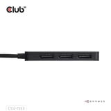Club 3D USB-C naar 3x DisplayPort hub Zwart