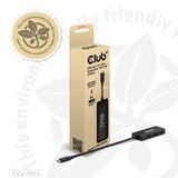 Club 3D USB-C naar 3x DisplayPort hub Zwart