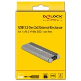 DeLOCK Externe behuizing M.2 PCIe met USB 3.2 Gen 2x2 USB-C 