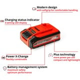 Einhell Einh Akku 18V 4,0Ah Power-X-Change Plus oplaadbare batterij Rood/zwart