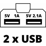 Einhell Powerbank TE-CP 18 Li USB adapter Rood