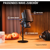 Elgato Wave:3 microfoon Zwart, USB-C