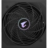GIGABYTE AORUS ELITE GP-AE1000PM PG5, 1000 Watt voeding  Zwart, 6x PCIe, 1x 12VHPWR, Kabelmanagement