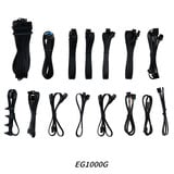 Lian Li EDGE GOLD 1000 modulaire 1000 watt voeding  Zwart, 1x 12V-2x6, 4x PCIe, 4x USB-header hub