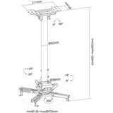 Neomounts CL25-540BL1 Beamer plafondbeugel plafondhouder Zwart