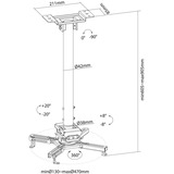 Neomounts CL25-540BL1 Projector plafondhouder Zwart