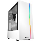 Sharkoon RGB Slider Tower-behuizing Wit | USB-A 2.0 | 2x USB-A 3.2 (5 Gbit/s) | Audio | Window-kit