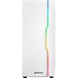 Sharkoon RGB Slider midi tower behuizing Wit | 3x USB-A | RGB | Tempered Glass