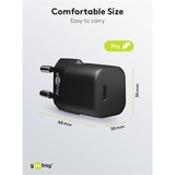 goobay USB-C PD GaN snellader Nano (20 W)  Zwart, 1x USB-C, Power Delivery 3.0