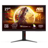 AOC U27G4XM 27" 4K UHD gaming monitor Zwart/rood, HDMI, DisplayPort, 4x USB-A, USB-B, 160 Hz / 320 Hz