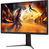 AOC U27G4XM MiniLED dual gaming monitor 27" 4K UHD  Zwart/rood, 1x HDMI, 1x DisplayPort, USB-A, USB-B, 320 Hz