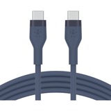 Belkin BOOSTCHARGE Flex USB-C/USB-C-kabel Donkerblauw, 1 m