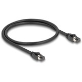 DeLOCK Cat.8.1 netwerkkabel Zwart, 0,5 meter, S/FTP, RJ-45