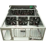 Inter-Tech 4W2 MINING-RACK, server behuizing Zwart | 2x USB-A