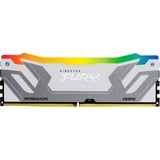 Kingston FURY 24 GB DDR5-8400 (1x 24 GB) werkgeheugen Zilver/wit, KF584CU40RWA-24, Renegade RGB, XMP 3.0