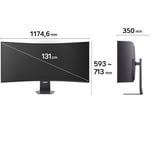 LG UltraGear evo 52G930B-B 52" 4K UHD Curved UltraWide gaming monitor Zwart, 2x HDMI, DisplayPort, 2x USB-A, USB-C, 240 Hz