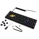 Sharkoon SKILLER SGK50 S2 PBT RGB mechanisch gaming toetsenbord Zwart, BE lay-out (AZERTY), Gateron G Pro 3.0 Yellow, 96%, Hot-swappable