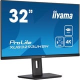 iiyama ProLite XUB3293UHSN-B5 31.5" 4K UHD monitor Zwart, 4K UHD, HDMI, DisplayPort, USB-C, LAN, Audio