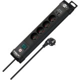Brennenstuhl Premium-Line 4-voudige stekkerdoos met usb Zwart, 4x stekker, 1x USB-C, 1x USB-A