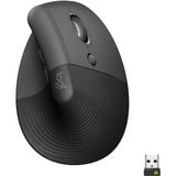 Logitech Lift Vertical Ergonomische Muis - Rechtshandig Grafiet/zwart, 4000 dpi, Bluetooth