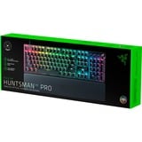 Razer Huntsman V3 Pro, gaming toetsenbord Zwart, US lay-out, Razer Analog Optical, Razer Analog Optical v2, RGB leds, Doubleshot PBT