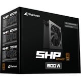 Sharkoon SHP Bronze 600 W voeding  Zwart, 2x PCIe