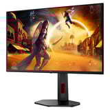AOC Q27G4ZDR 26.5" gaming monitor Zwart/rood, 2x HDMI, DisplayPort, 2x USB-A. USB-B, 240 Hz