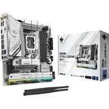 ASRock B860M Steel Legend WiFi socket 1851 moederbord Wit, RAID, 2.5 Gb-LAN, WLAN, BT Sound, µATX
