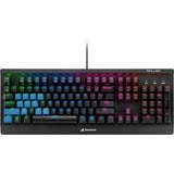 Sharkoon Skiller Mech SGK3 RGB mechanisch gaming toetsenbord Zwart, US lay-out (QWERTY), Kailh Red, 100%, RGB leds