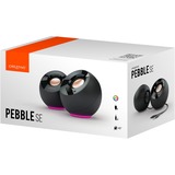Creative Pebble SE pc-luidspreker Zwart, Bluetooth, USB-C, AUX, RGB