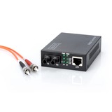 Digitus Fast Ethernet Mediaconverter RJ-45 naar ST-Duplex Zwart