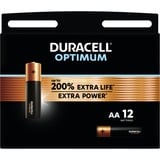 Duracell Optimum Alkaline AA-batterijen 12 stuks