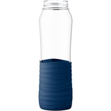 Emsa Drink2GO Glas Drinkfles Transparant/donkerblauw, 0,7 Liter