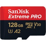 SanDisk Extreme PRO microSDXC, 128 GB geheugenkaart UHS-I U3, C10, V30 , A2