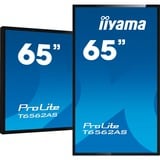 iiyama ProLite T6562AS-B1 65" 4K Ultra HD Public Display Zwart, 4K UHD, HDMI, USB, Touch, LAN