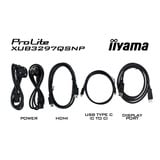 iiyama ProLite XUB3297QSNP-B1 32" monitor Zwart, 1x HDMI-in, 1x DisplayPort, USB-A, USB-C, LAN